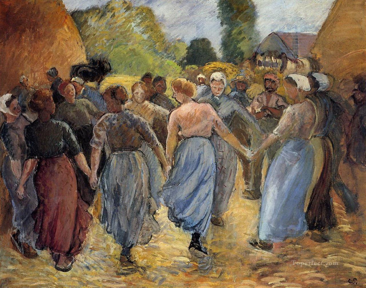 the roundelay 1892 Camille Pissarro Oil Paintings